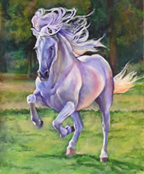 Hereje with Wild Mane, oil painting, Karen Brenner